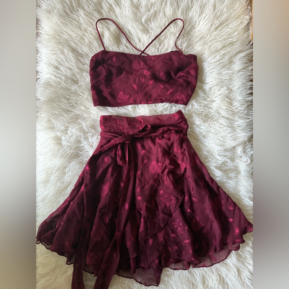 Lucy in the Sky Two Piece Set Wrap Skirt and Bralette